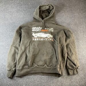 Brandy Melville Sweatshirt Womens One Size Black Grand Tour Japan GTS Car Hoodie